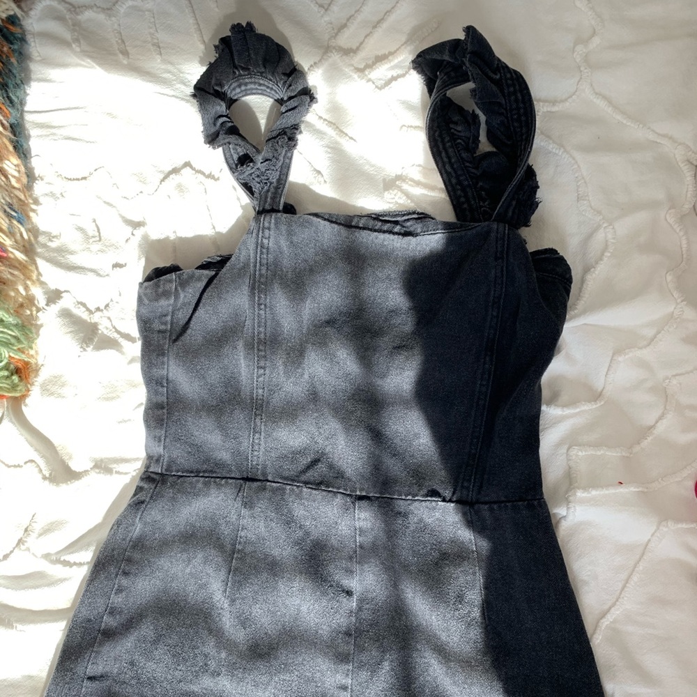 Black denim romper  great condition.